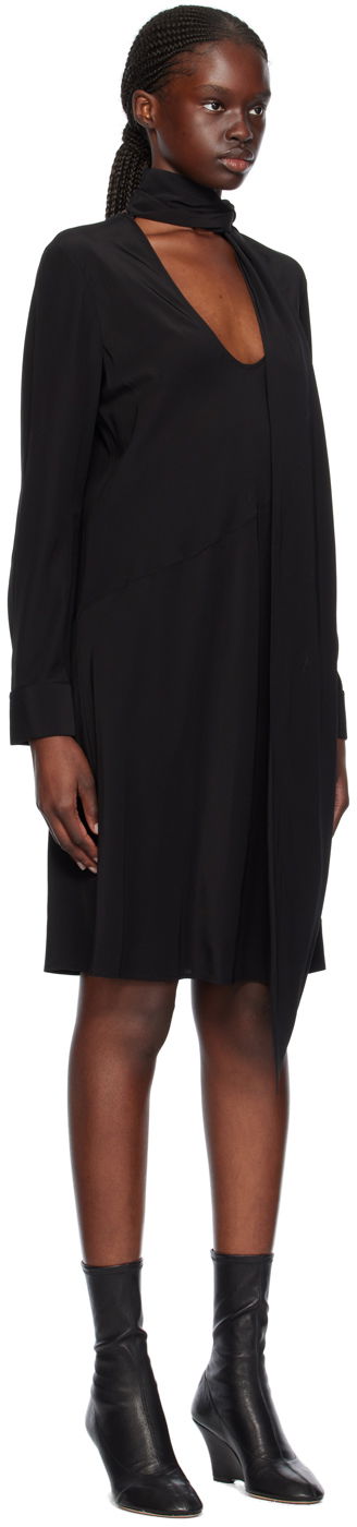 Obleke Helmut Lang Helmut Lang Scarf Midi Dress Črna | O01HW605, 1