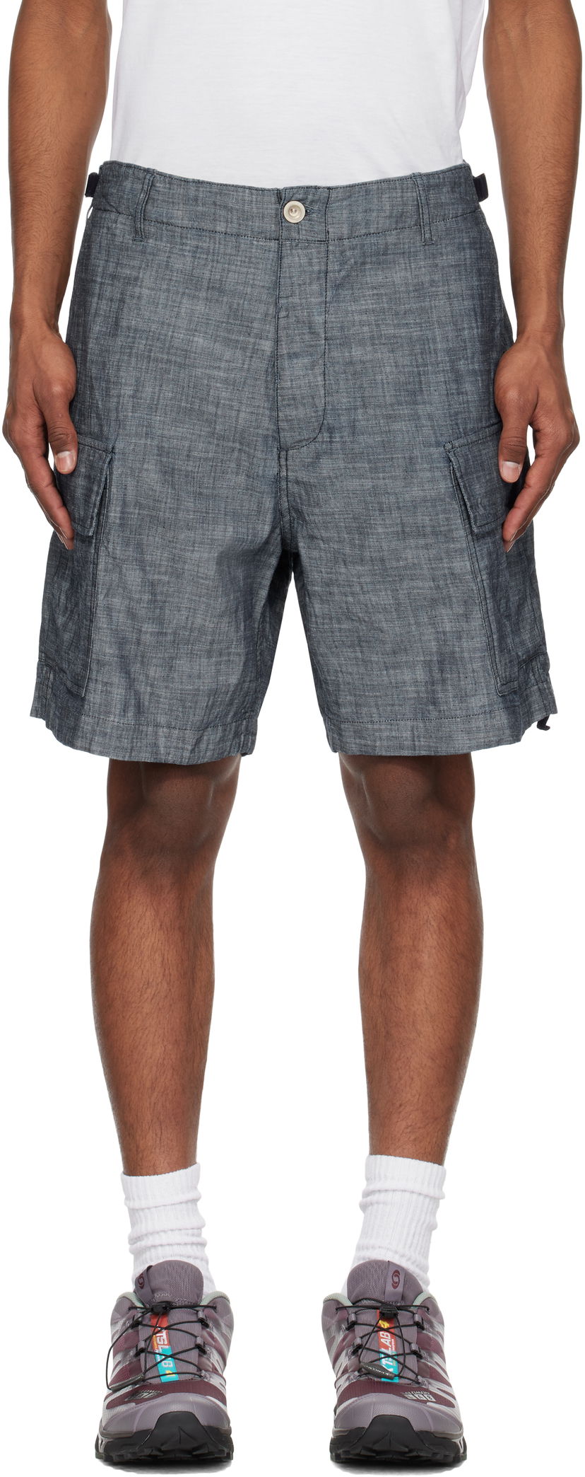 Kratke hlače C.P. Company C.P. Company Chambray Cargo Shorts Siva | 18CMBE149A-110065W