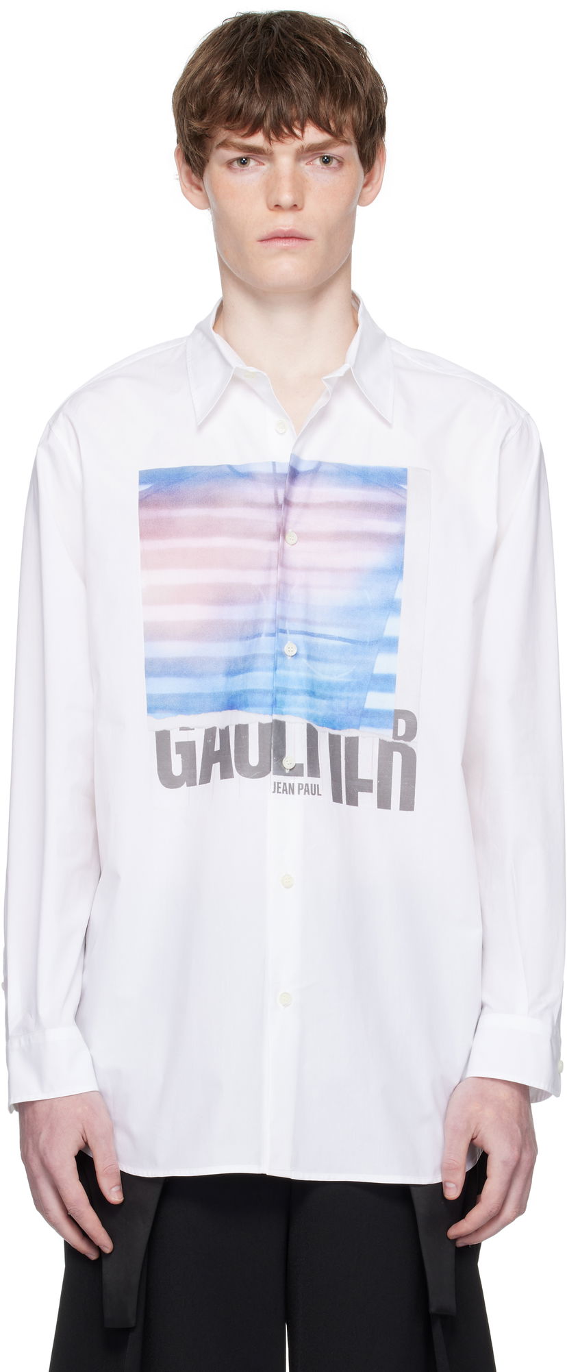 Srajce Jean Paul Gaultier Jean Paul Gaultier Oversized Air Shirt Bela | 25/03-U-ST030-W013P-015634