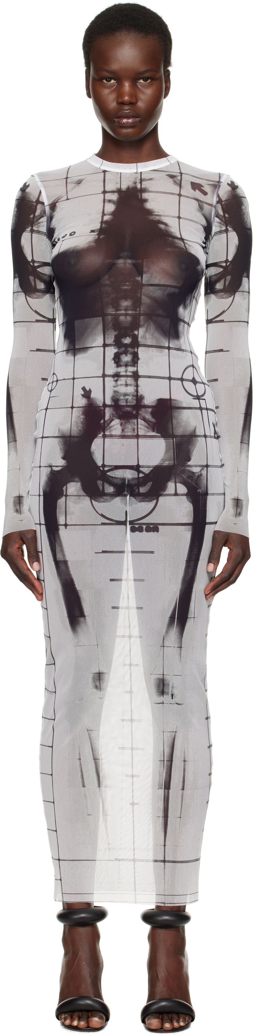 Obleke Jean Paul Gaultier Jean Paul Gaultier 'The Squeletor' Maxi Dress Bela | 25/33-F-RO309-T580-0100