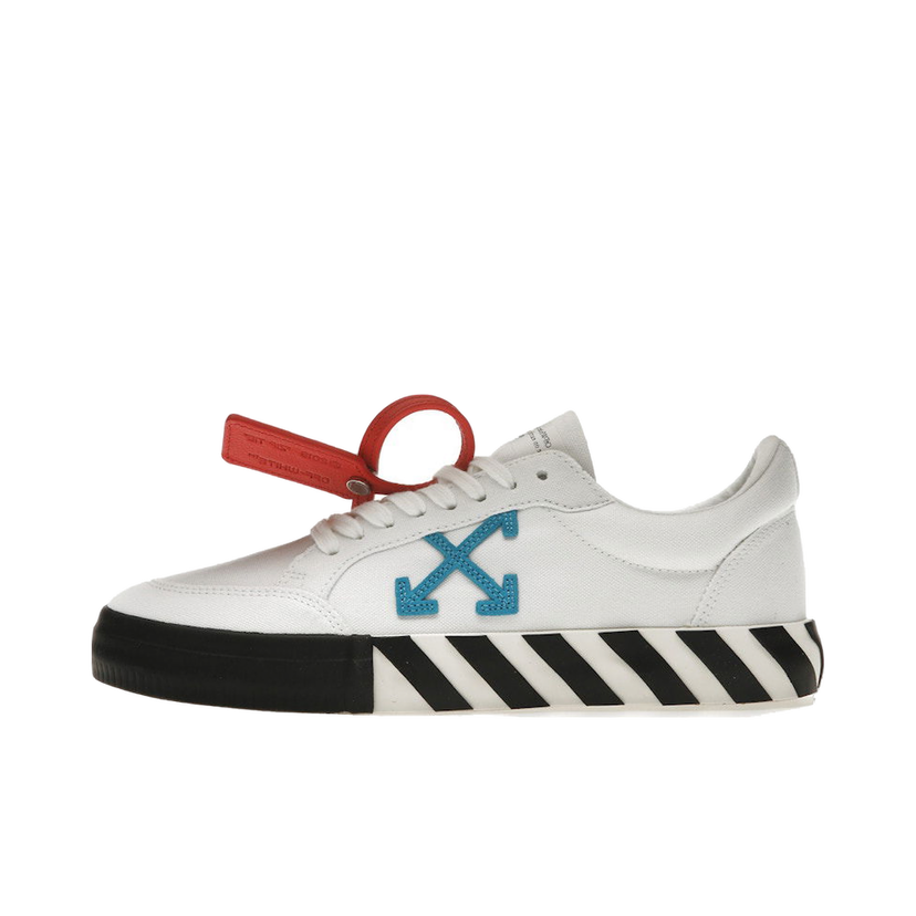 Superge in čevlji Off-White Vulcanized Low White Teal Canvas Bela | OMIA085S23FAB0010145