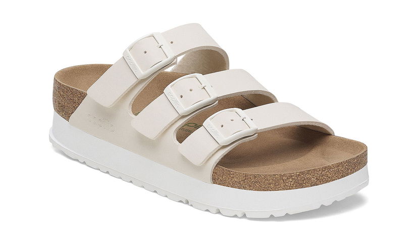 Superge in čevlji Birkenstock Florida III PAP Flex Platform Birko-Flor Narrow Fit Sandals Bež | 1029751