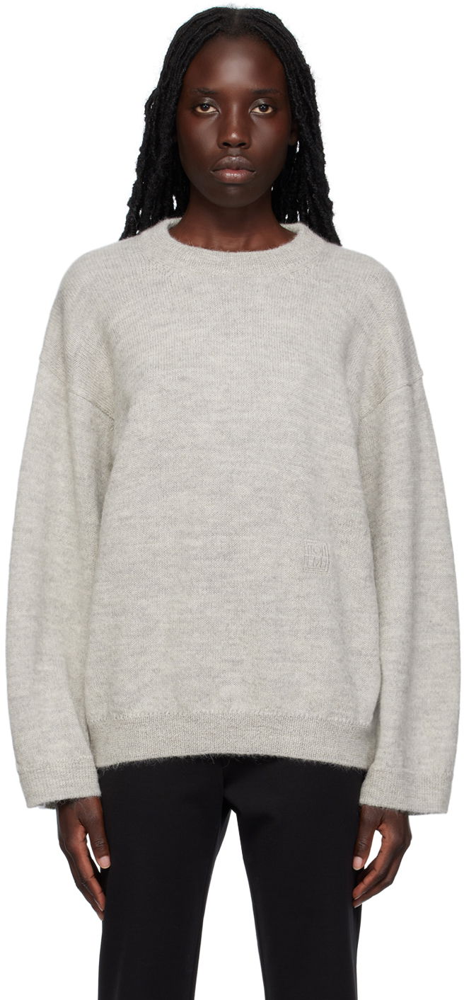 Pleteni pulover TOTEME TOTEME Crewneck Sweater Siva | 233-5571-344