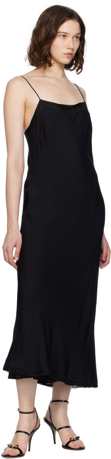 Obleke TOTEME TOTEME Satin Slip Midi Dress Črna | 252-WRD0186-FB0418, 3