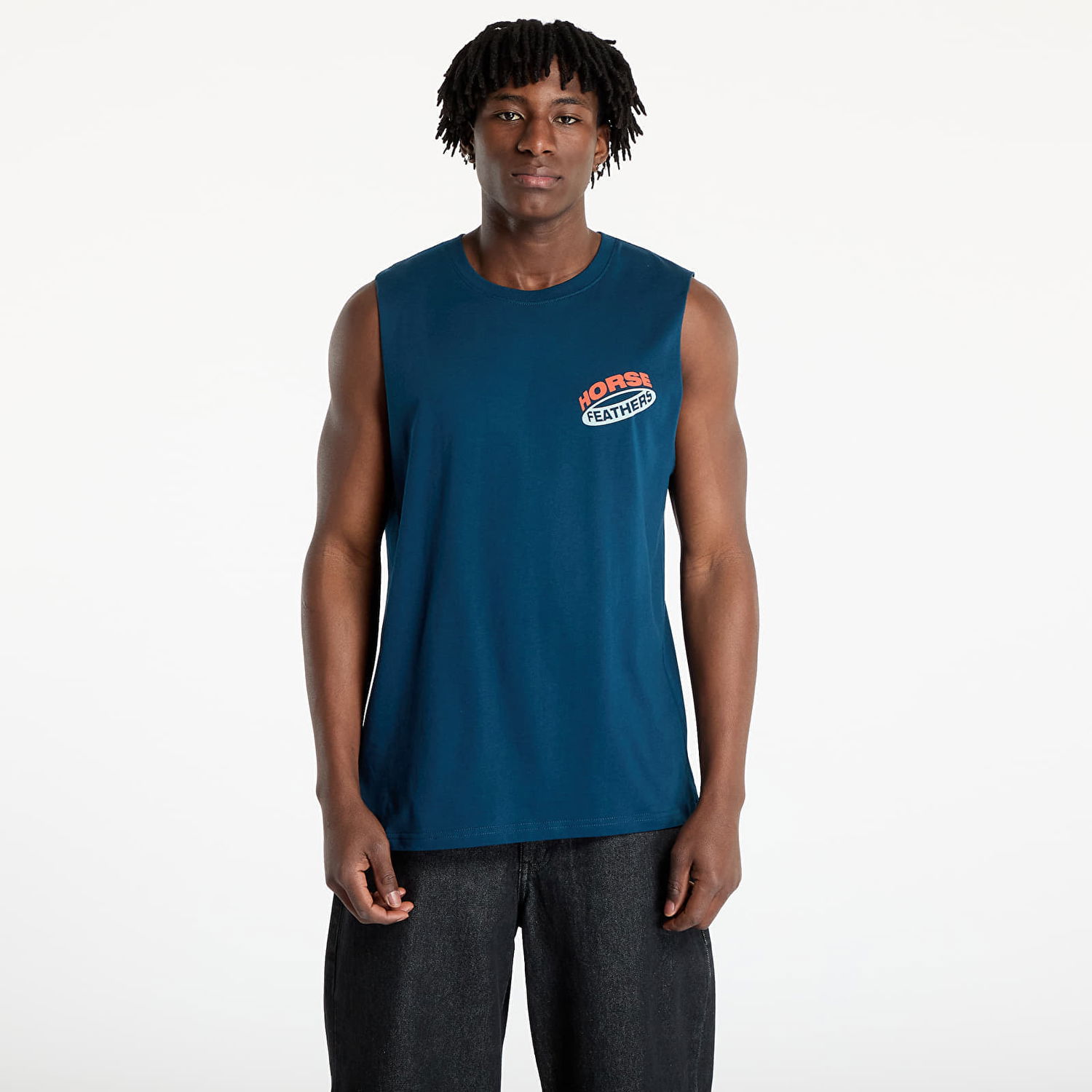 Majica brez rokavov Horsefeathers Horsefeathers Orbit Tank Top Modra | SM1378C, 0
