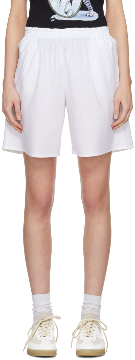 Kratke hlače Maison Margiela MM6 Embroidered Shorts Bela | S52MU0118 S47294