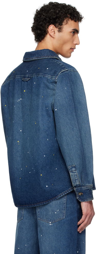 Srajce A.P.C. A.P.C. Paint Splatter Denim Shirt Modra | COHGL-H02709, 2