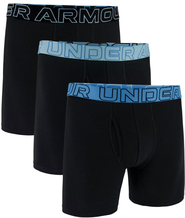Boksarice Under Armour Performance Cotton 6" Boxer Briefs - 3 Pack Črna | 1383889-003