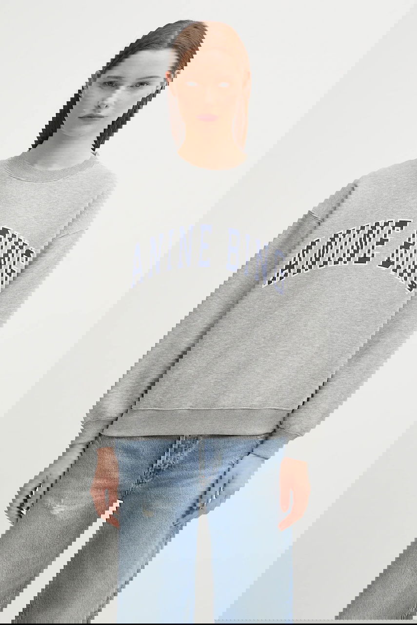 Pulover Anine Bing Anine Bing Spencer Graphic Sweatshirt Siva | A.08.11531, 0