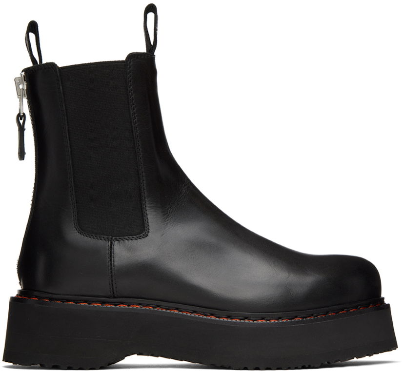 Oblačila R13 R13 Single Stack Chelsea Boots Črna | R13S0240-001