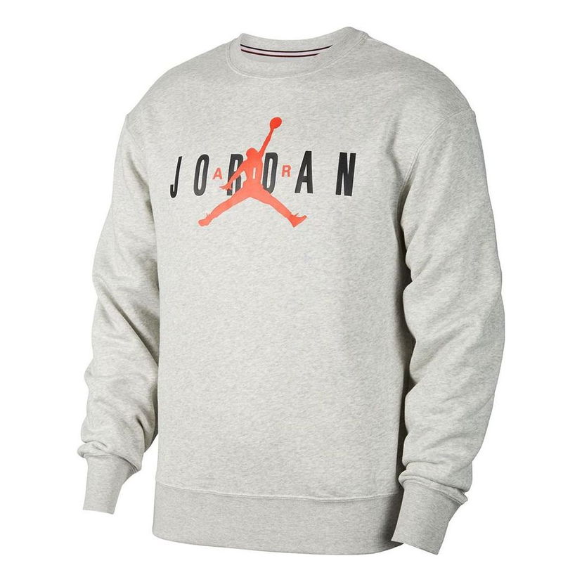 Pleteni pulover Jordan Fleece Crew Sweatshirt Siva | FD9938-050