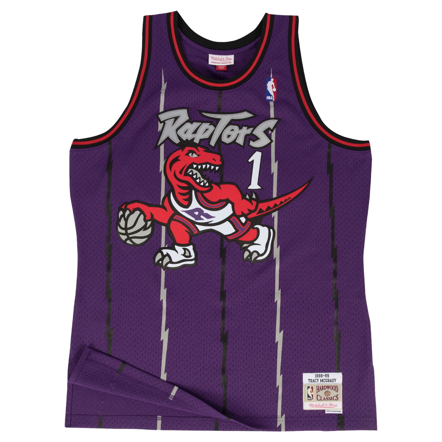 Dres Mitchell & Ness NBA Swingman Jersey Toronto Raptors Tracy McGrady Lila | SMJYGS18215-TRAPURP98TMC, 0