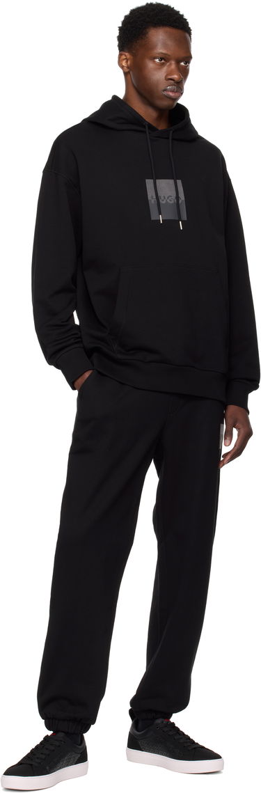 Pulover BOSS HUGO Relaxed-Fit Cotton Terry Hoodie with Split Logo Bež | 50542787, 3