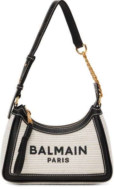 Torba za čez ramo Balmain Balmain B-Army Raffia Shoulder Bag Črna | EN0BT743TRHS, 0