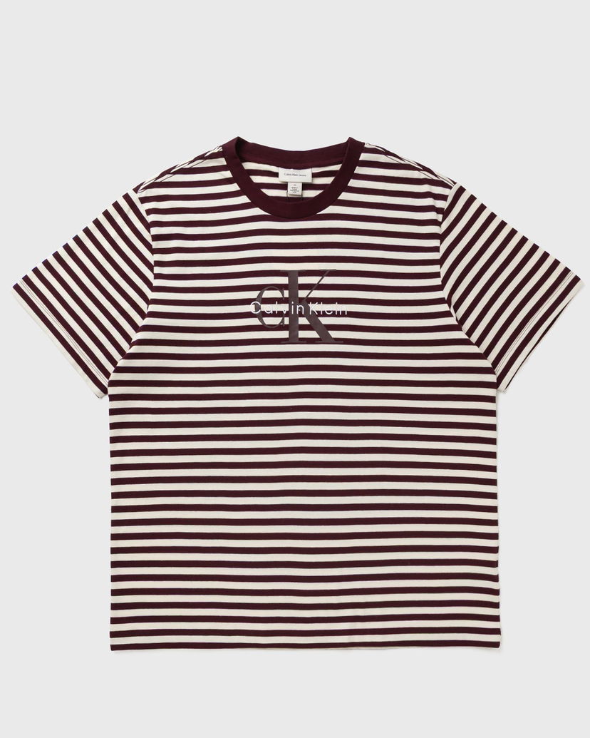 Majica CALVIN KLEIN Striped Jersey Monogram T-Shirt Večbarvna | LV04RD204GGR9