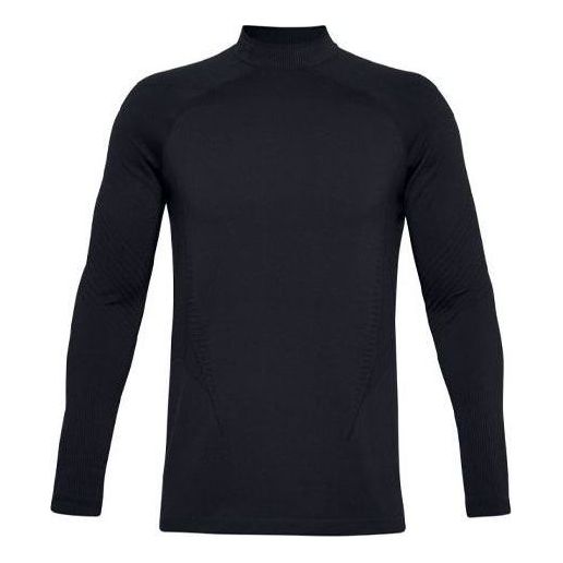 Pleteni pulover Under Armour Seamless Mock Long Sleeve Training Shirt Črna | 1356607-001, 0