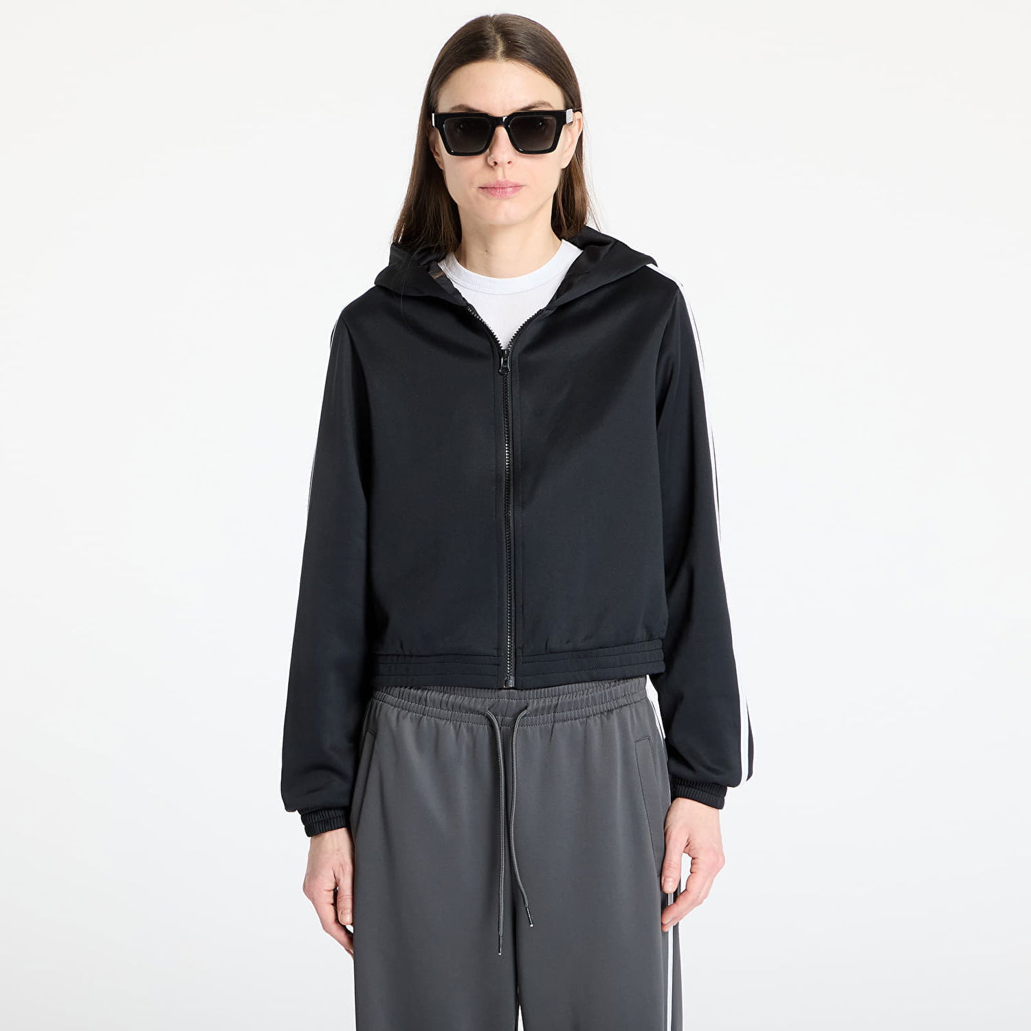 Pulover Urban Classics Urban Classics Cropped Track Jacket Črna | TB7135-00007, 0
