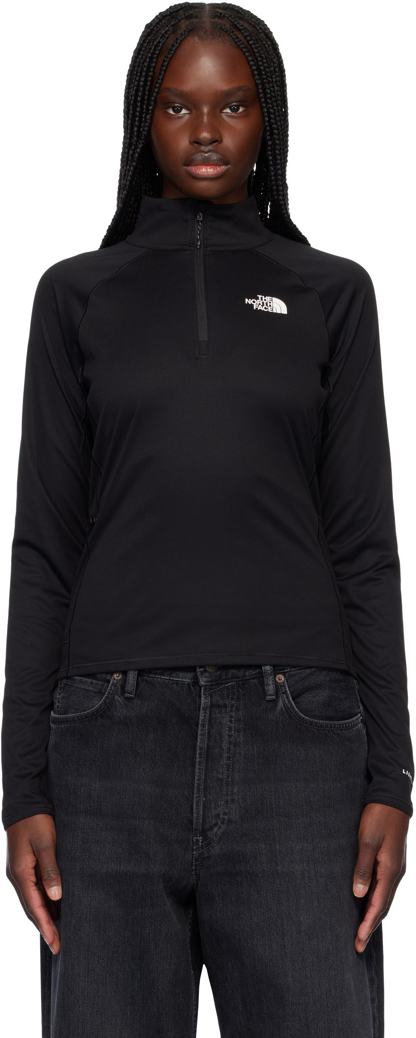 Pleteni pulover The North Face LIGHTRANGE Sunriser Quarter-Zip Jacket Črna | NF0A8BBV