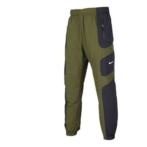 Trenirka Nike Sportswear Woven Quick Dry Splicing Casual Pants Zelena | BV5216-010