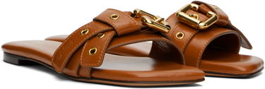 Modni dodatki CHLOÉ Chloé Mae Leather Sandals Rjava | CHC25S08NQJ, 3