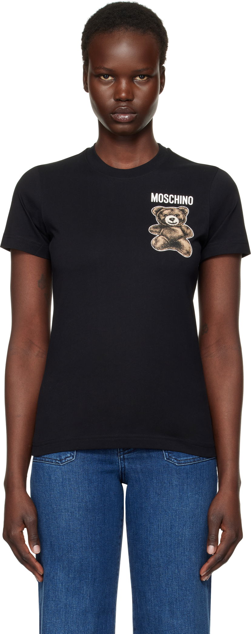 Majica Moschino Teddy Bear Graphic T-Shirt Črna | V070805411555
