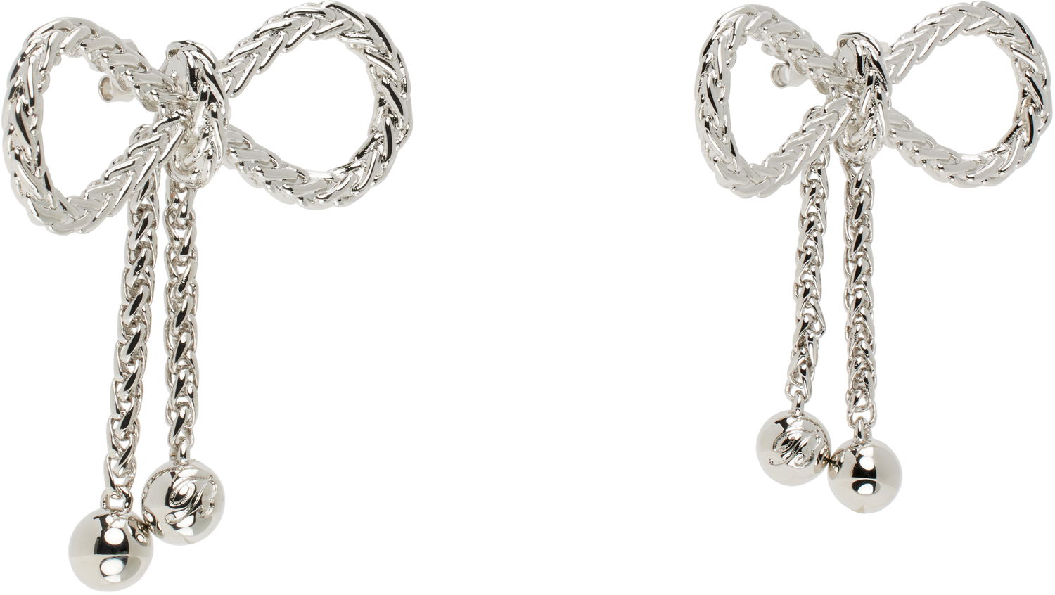 Uhani Blumarine Blumarine Bow Drop Earrings Kovinski | P522W310A, 1