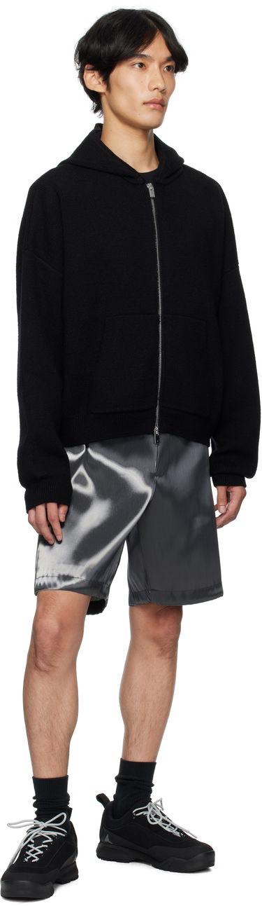 Pulover HELIOT EMIL HELIOT EMIL Lampi Knit Zip-Up Hoodie Črna | PREAW25_M_07_076_BLK01, 3