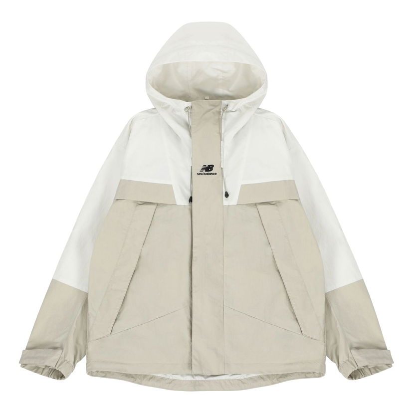 Vetrovka New Balance Colorblock Hooded Jacket Bež | 5AC14103-BEI