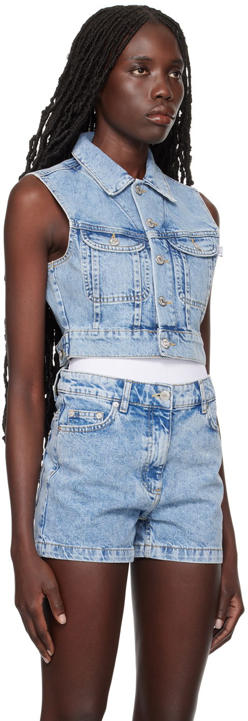 Telovnik Moschino Moschino Jeans Faded Denim Vest Modra | 0505 3236, 1