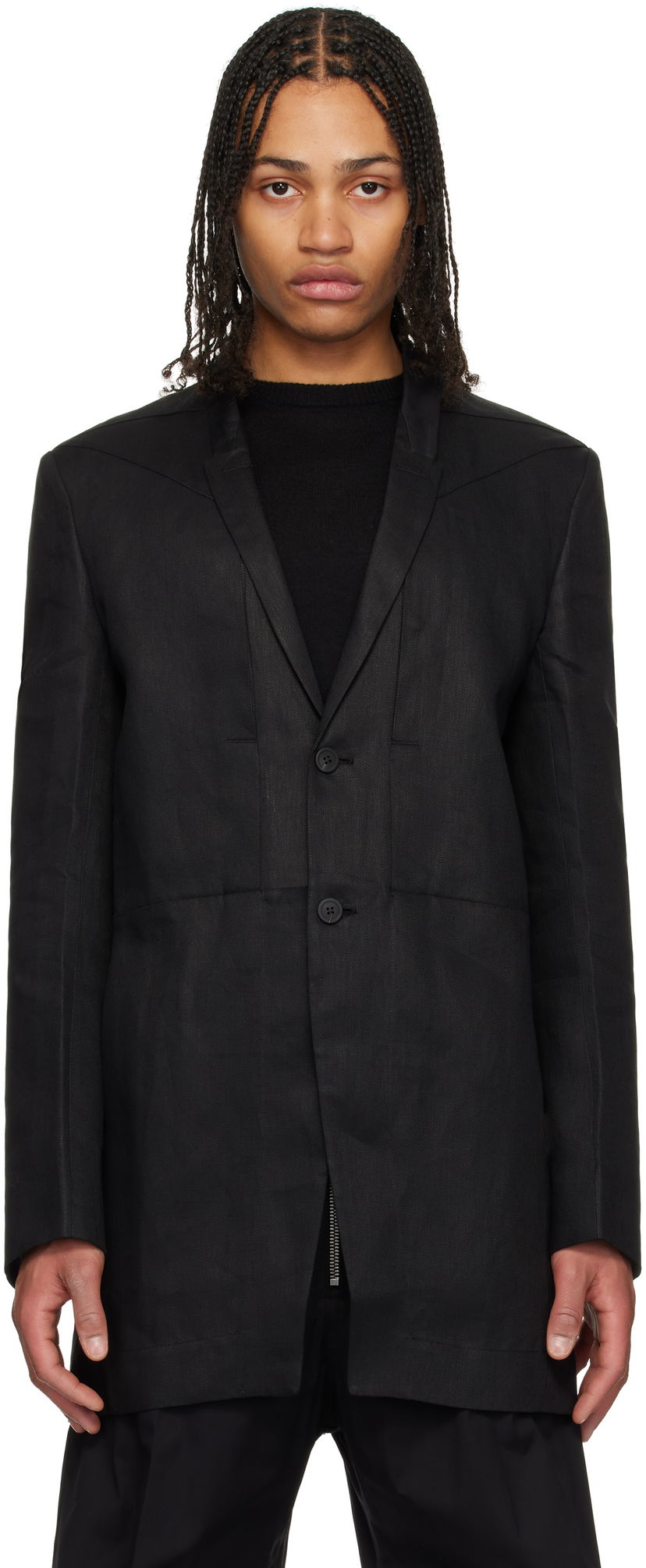 Jakna Rick Owens Rick Owens Hollywood Lido Blazer Črna | RU01E5753 TWL