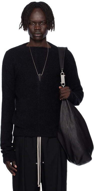 Pleteni pulover Rick Owens Rick Owens Headon Pull Sweater Črna | RU02E1690 KWP, 0