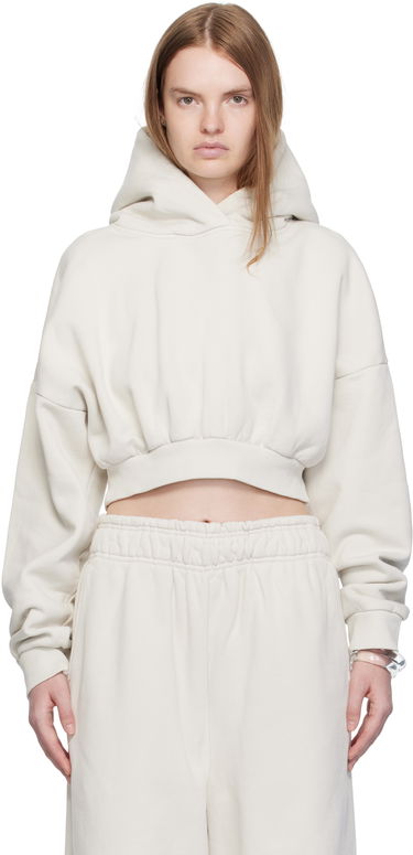 Pulover Entire Studios Entire Studios Cropped Heavy Hoodie Bež | ES2392RI, 0