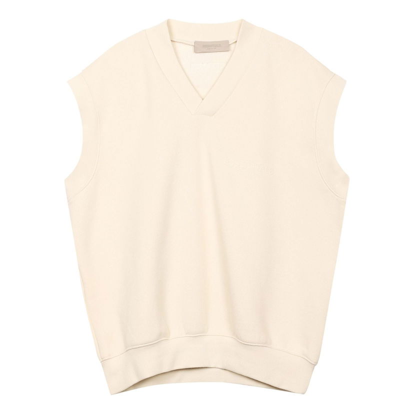 Pleteni pulover Fear of God Essentials FW22 V-Neck Vest Bež | FOG-FW22-890
