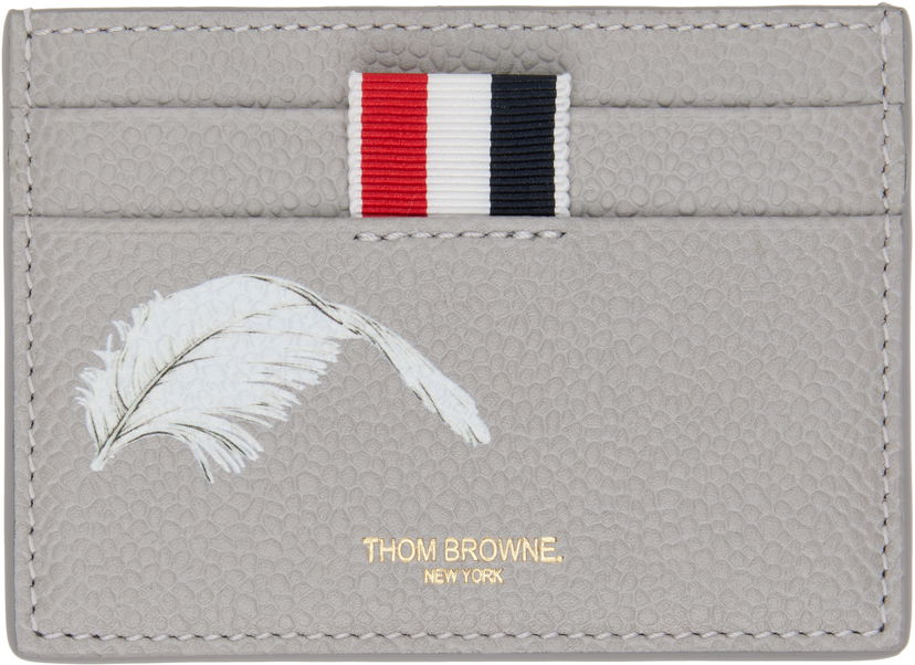 Denarnica Thom Browne Thom Browne Single Feather Print Card Holder Siva | MAW020L-E1353