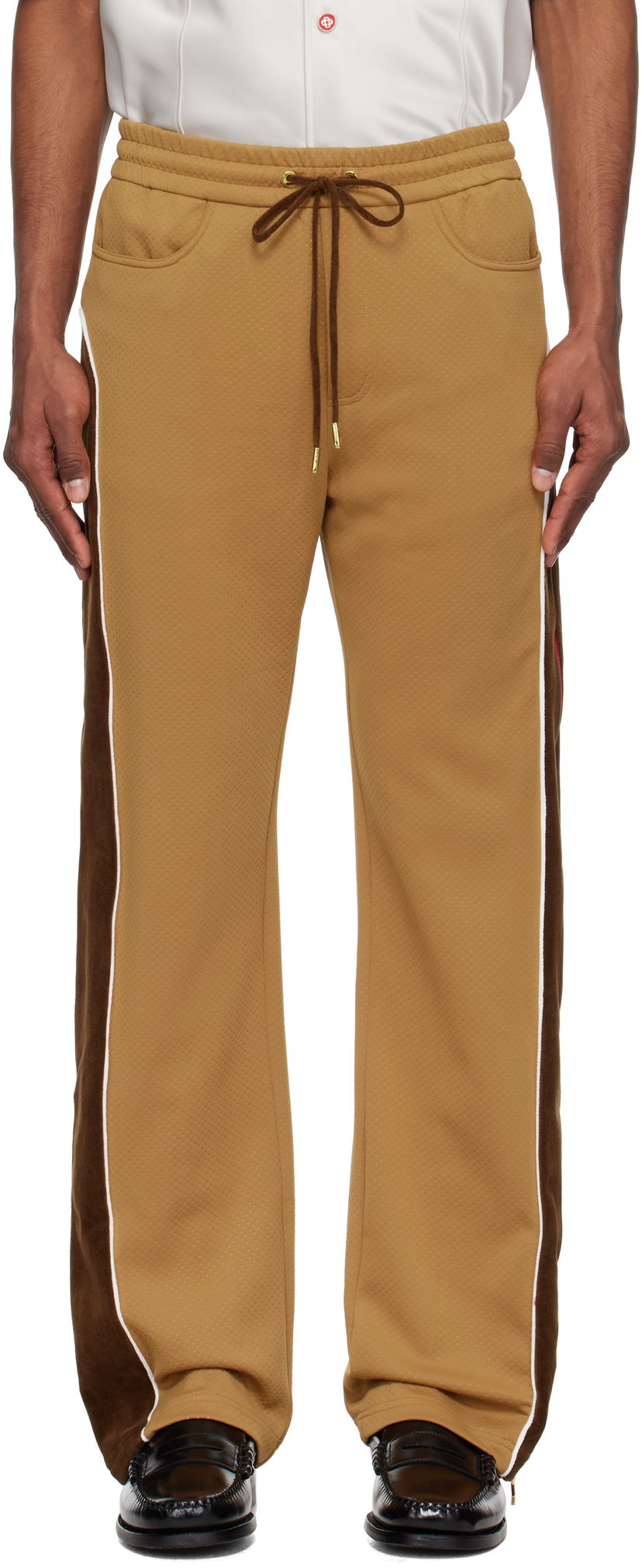 Trenirka Casablanca Casablanca Chenille Panelled Track Pants Rjava | MS25-JTR-252-01