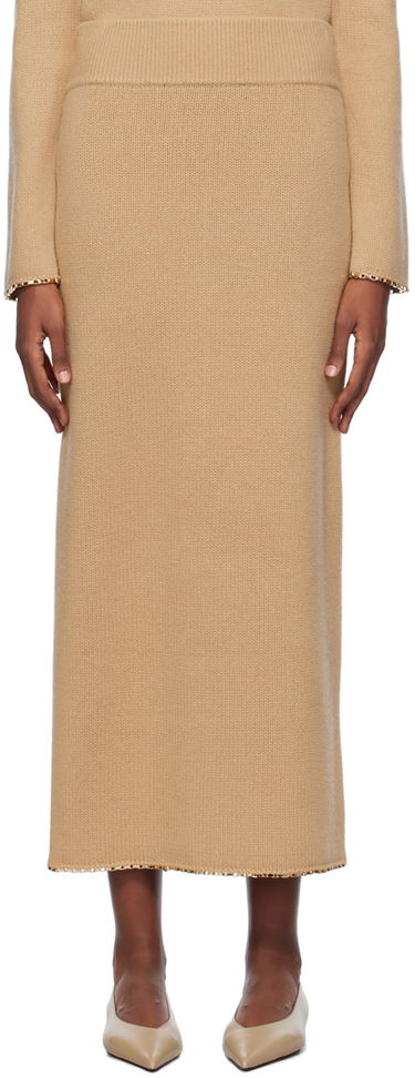 Krila TOTEME TOTEME Chain-Edge Maxi Skirt Bež | 241-WRB1074-YA0004, 0