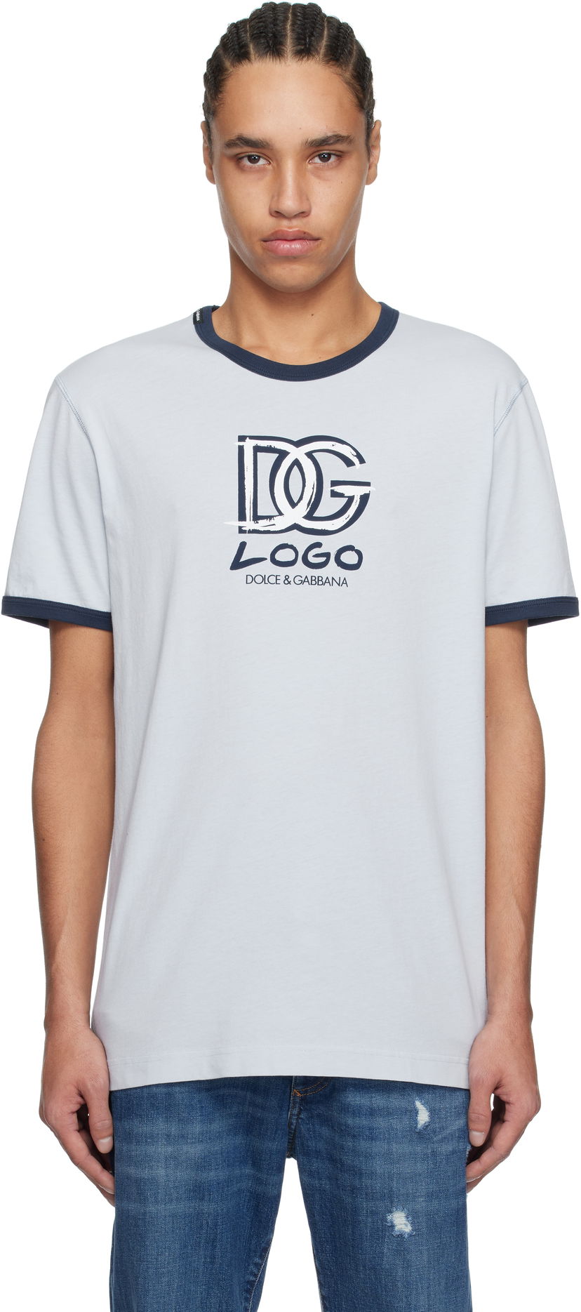 Majica Dolce & Gabbana Dolce & Gabbana DG Logo T-Shirt Modra | G8PV1TG7O4X