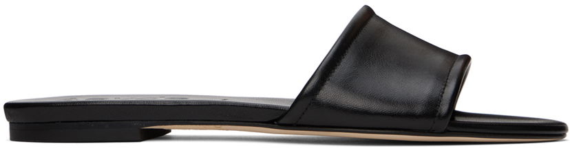 Oblačila Aeyde Aeyde Sumi Leather Slide Sandals Črna | A11-FS-TTTR08FL64-SS24-800-007