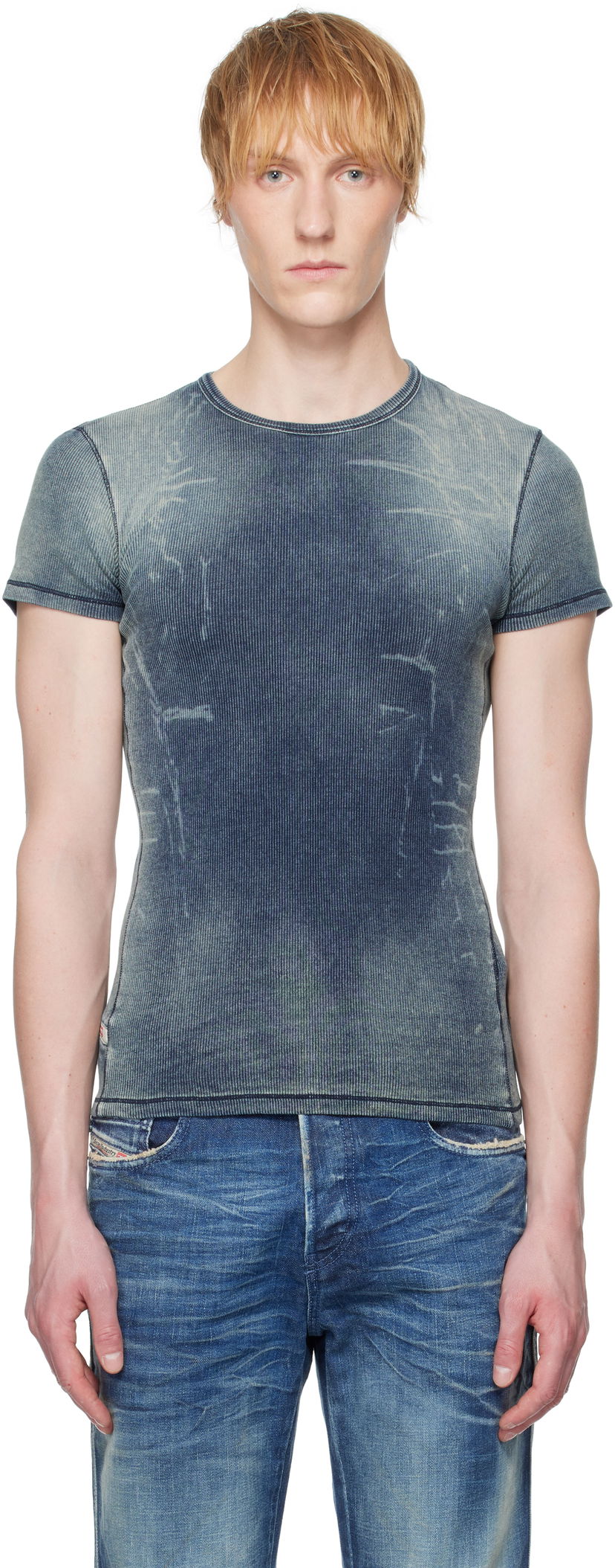 Majica Diesel Diesel T-Hans Slim Fit T-Shirt Modra | A17994-0HJBE-01