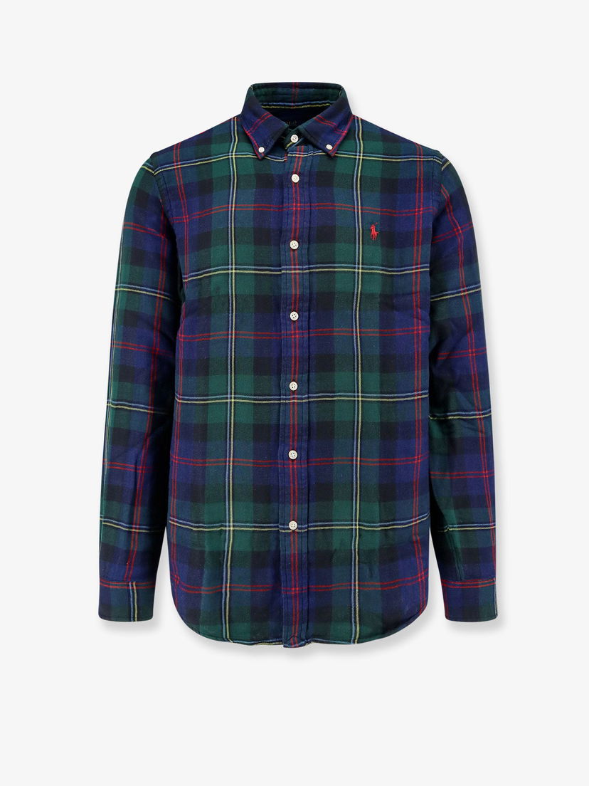 Srajce Polo by Ralph Lauren Shirt Long Sleeve Plaid Modra | 710953351001