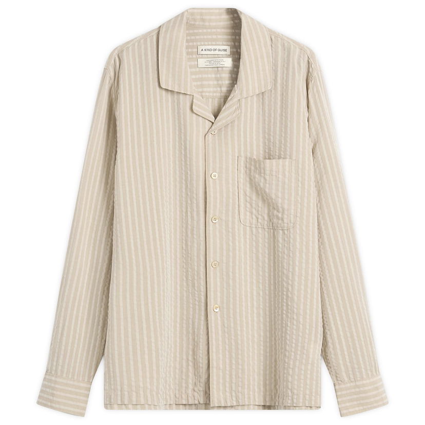 Srajce A Kind of Guise A Kind of Guise Scopello Striped Shirt, Large Bež | 140-13615-611