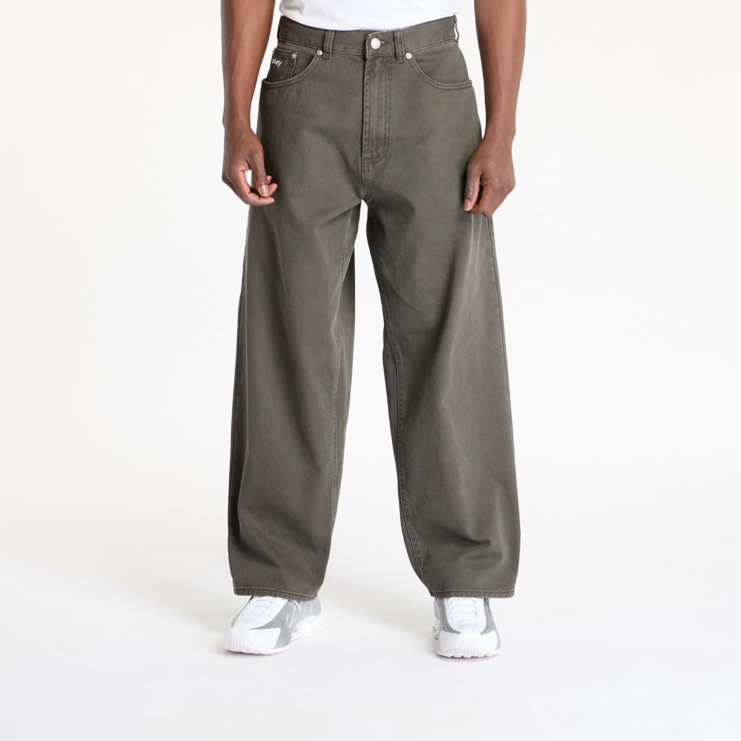 Kavbojke OBEY OBEY Bigwig Baggy Denim Jeans Zelena | 142010087-RSI, 0