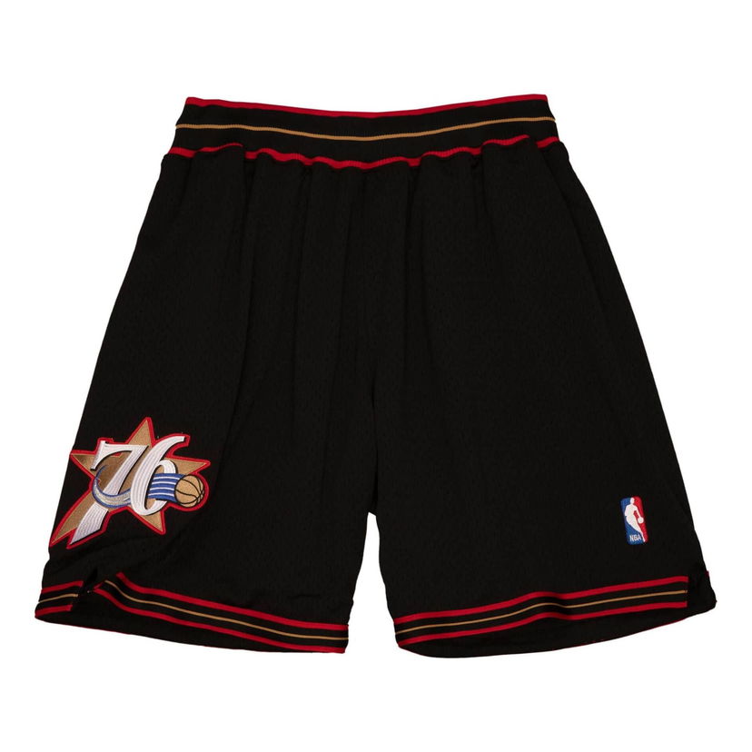 Kratke hlače Mitchell & Ness Mitchell & Ness Philadelphia 76ers 1997-98 NBA Authentic Road Shorts Črna | ASHRGS18129-P76BLCK97