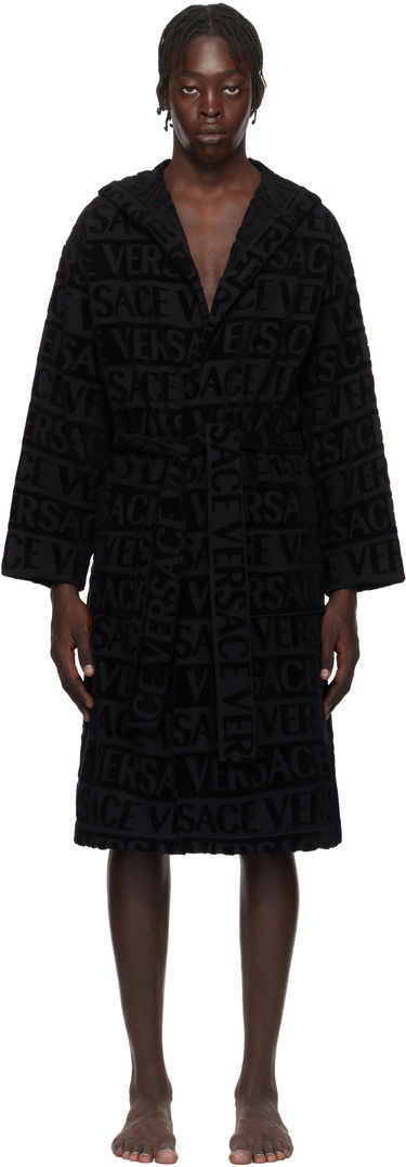 Pižame Versace Versace 'Versace' Allover Bathrobe Črna | 1010660_1A07545, 0