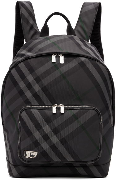 Nahrbtnik Burberry Burberry Grid Print Backpack Črna | 8097347, 0