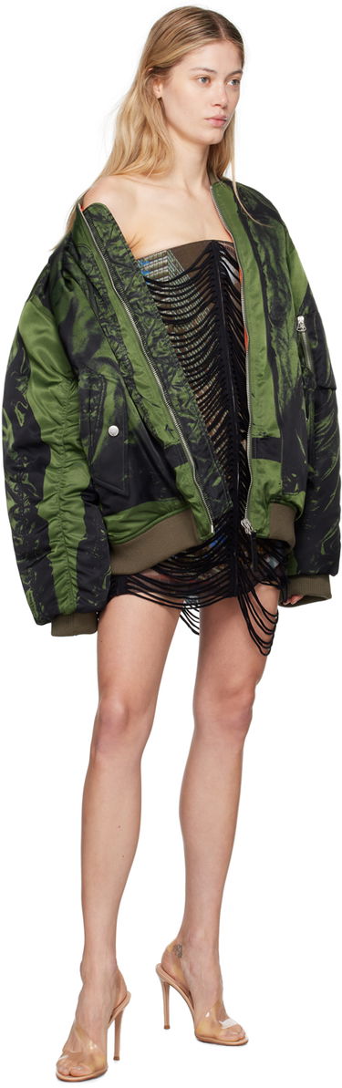 Bomber jakna Jean Paul Gaultier Jean Paul Gaultier Trompe L'œil Print Bomber Jacket Zelena | 24/30-F-BL046-C538-4100, 3
