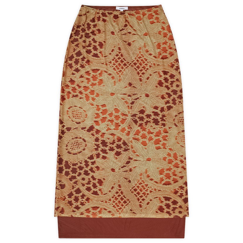 Krila Miaou Miaou Topanga Lace Maxi Skirt Rjava | 4062PM2LAO