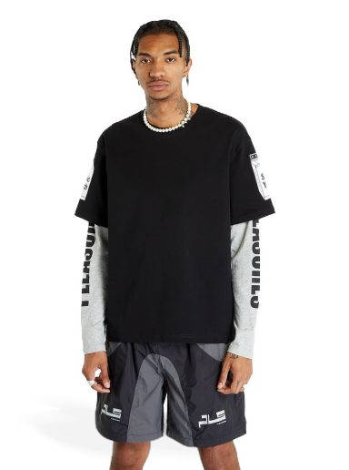 Majica Pleasures Becuz Layered Long Sleeve Črna | P23SY008 BLACK/GREY