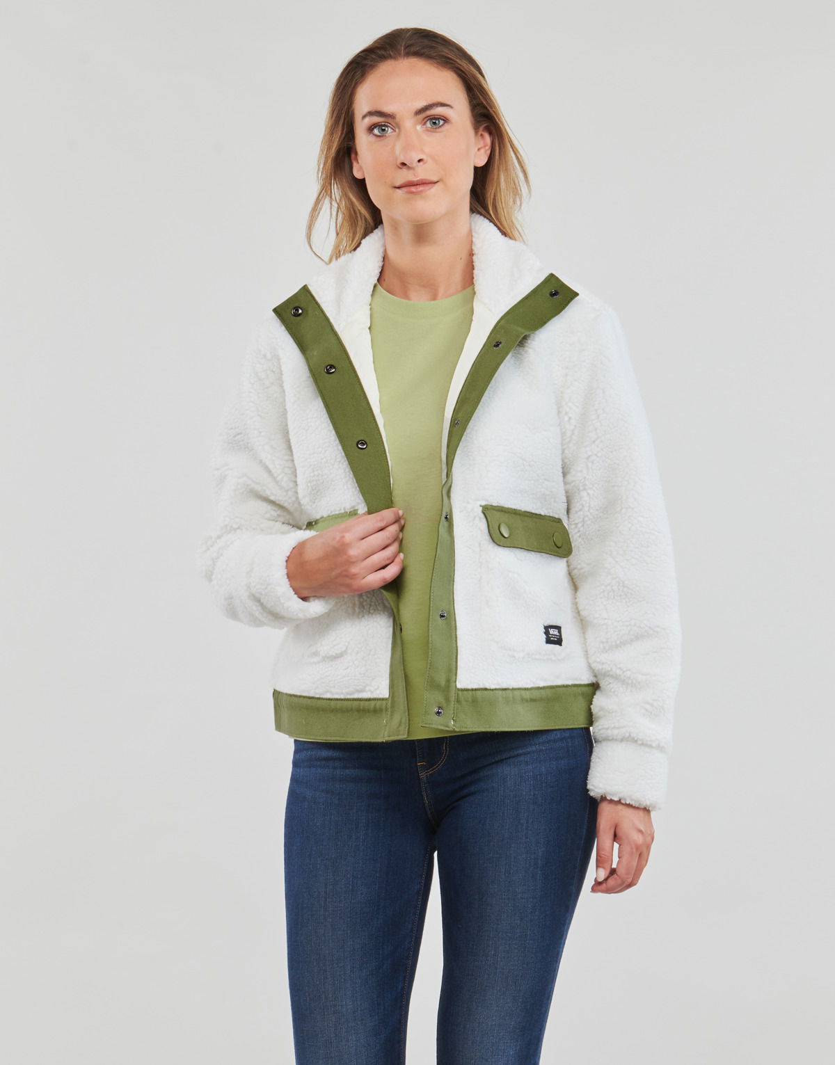 Jakna Vans Tevis Sherpa Fleece Jacket Zelena | VN00075FFS8, 1