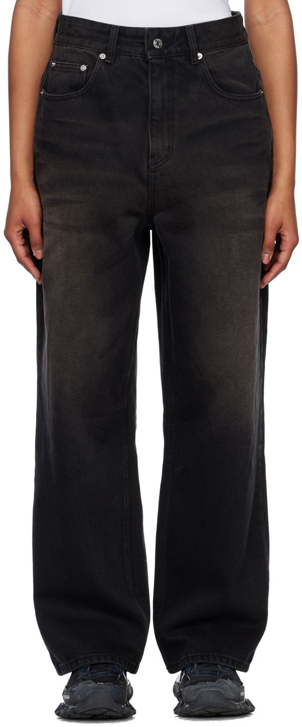 Kavbojke We11done We11done Wide-Leg Jeans Črna | WD-DP1-23-357-W-BK